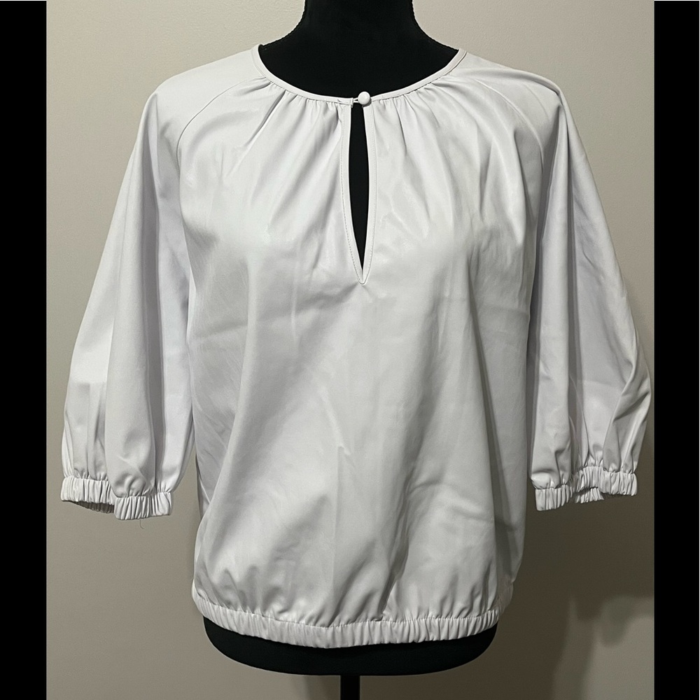 Gabrielle Union Faux Leather Top
